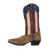 Фото #4 товара Laredo Keyes Patriotic Snip Toe Cowboy Womens Brown, Multi Casual Boots 52165