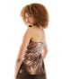 Фото #8 товара Amy Lynn Lupe bardot top in metallic dark coffee