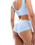 Фото #4 товара ASOS DESIGN Jilly ribbed cheeky short in blue