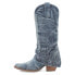 Dingo Eye Candy Rhinestone Snip Toe Cowboy Womens Blue Casual Boots DI177-400