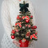 Home Styling Collection Kokarda dekoracyjna ozdobna zielona welurowa na choinkę święta Boże Narodzenie 32x34 cm