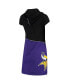 Women's Black, Purple Minnesota Vikings Hooded Mini Dress