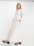 ASOS DESIGN maxi smock dress with cutwork in natural