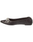 Yosi Samra Vivienne Crystal Bow Leather Flat Women's