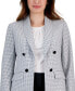 ფოტო #4 პროდუქტის Petite Printed Open-Front Jacket