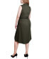 Фото #4 товара Petite Sleeveless Belted A-Line Dress