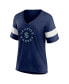 Фото #2 товара Women's Heather Navy Seattle Kraken Special Edition 2.0 Ring The Alarm V-Neck T-shirt