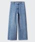 Фото #6 товара Women's High Waist Culotte Jeans
