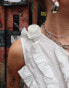 Фото #3 товара Labelrail x Daisy Birchall corsage one shoulder ruffle top in white