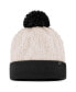 Фото #2 товара Women's Cream Iowa Hawkeyes Grace Sherpa Cuffed Knit Hat with Pom