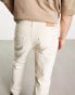 PacSun – Locker geschnittene Jeans in Beige mit Patchwork-Design