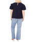 Фото #4 товара Блузка с рукавами с многоуровневыми оборками Vince Camuto Plus Size
