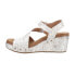 Corkys Giggle Leopard Print Studded Wedge Womens White Casual Sandals 41-0324-W
