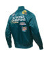 Men's Green Green Bay Packers Championship Satin Full-Snap Varsity Jacket