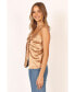 Фото #3 товара Women's Leif Tie Front Cami - Bronze/Gold