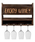 Фото #1 товара Enjoy Wine Wall Mounted Wine Rack with Wine Glasses, Set of 5