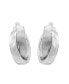 ფოტო #2 პროდუქტის Polished Crossover Hoop Earrings in 14K White Gold, 15mm