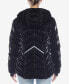 ფოტო #2 პროდუქტის Women's Midweight Quilted Contrast with Thumbholes Hooded Jacket