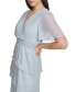 ფოტო #2 პროდუქტის Women's Metallic Crinkle Tiered Maxi Dress