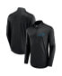 Men's Black Carolina Panthers Tough Minded Quarter-Zip Top