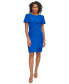 Фото #1 товара Women's Puff-Sleeve Side-Ruched Sheath Dress