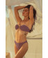 Фото #3 товара Women's Crinkle Lurex Ring Padded Bandeau Bikini Top