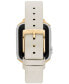 ფოტო #3 პროდუქტის Women's Cream Leather Strap for Apple Watch, 38, 40, 41mm and 42, 44, 45, 49mm