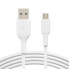 Фото #1 товара Универсальный кабель USB-MicroUSB Belkin CAB005BT1MWH 1 m Белый