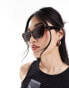 Фото #1 товара & Other Stories premium round cat eye sunglasses in light tortoise shell