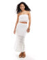 Hollister strapless crochet top in white