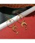 ფოტო #2 პროდუქტის Women's Gold Celestial Drop Earrings