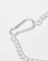 Фото #3 товара Reclaimed Vintage unisex carabiner chain necklace in silver