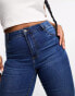 Noisy May Curve Callie high waisted skinny jeans in mid blue wash