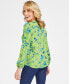 Фото #2 товара Women's Printed Lace-Up Blouse, Created for Macy's