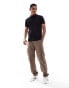 Polo Ralph Lauren slim fit pique polo with red player logo in washed black