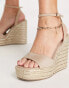 Фото #2 товара ASOS DESIGN Wide Fit Tasha espadrille wedges in beige