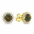 Beautiful Gold Plated Zircon Jewelry Set SET231YBC (Earrings, Pendant)