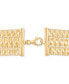 Triple Strand Cleopatra Flexible Link Bracelet in 14k Gold-Plated Sterling Silver