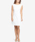 Фото #1 товара American Living Women's Cap Sleeve Scoop Neck Lace Trim Jacquard Dress White 10