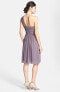 Фото #2 товара Платье Donna Morgan One-Shoulder Chiffon Dress Grey Ridge Размер 14