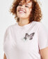 Фото #3 товара Trendy Plus Size Butterfly Graphic Print T-Shirt