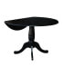 International Concept 42" Round Dual Drop Leaf Pedestal Table