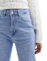 ASOS DESIGN comfort wide leg dad jean in mid blue