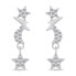 Original silver earrings with clear zircons EA849W