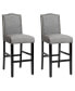 Фото #1 товара Set of 2 Bar Stools 30'' Upholstered Kitchen Chairs
