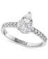 Фото #5 товара EFFY® Diamond Pear-Shaped Cluster Bridal Set (1-1/20 ct. t.w.) in 14k White Gold