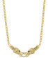 EFFY® Diamond (1/3 ct. t.w.) & Ruby (1/10 ct. t.w.) Two Dragon Head 17" Statement Necklace in 14k Gold