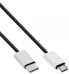 Фото #2 товара InLine USB 2.0 Cable - USB-C male / Micro-B male - black/alu - flexible - 1.5m