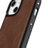Фото #2 товара Etui pokryte naturalną skórą do iPhone 14 Pro Leather Oil Wax ciemny brąz