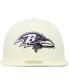Men's Cream Baltimore Ravens Chrome Color Dim 59FIFTY Fitted Hat